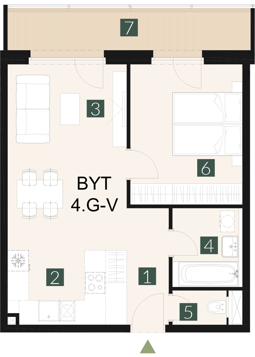 4.G-V 2 izbový byt