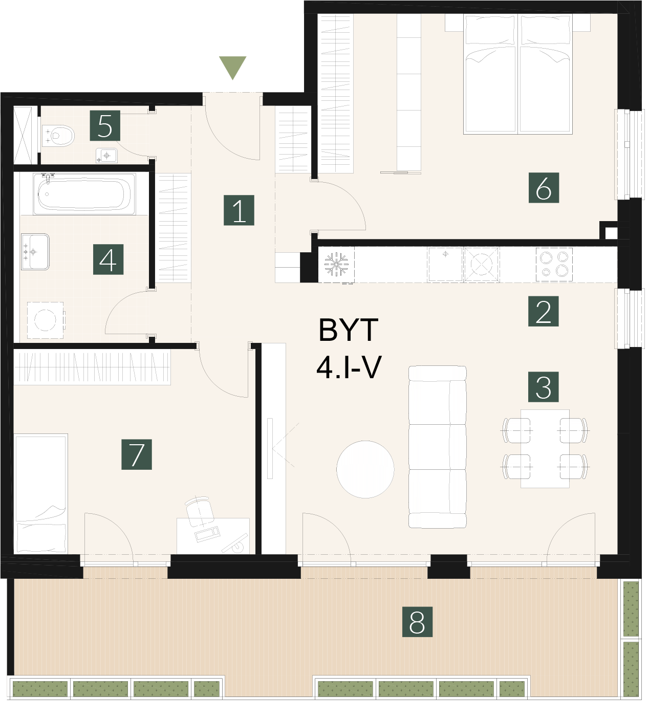 4.I-V 3 izbový byt