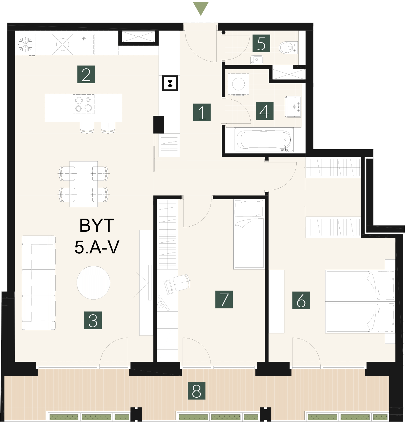 5.A-V 3 izbový byt