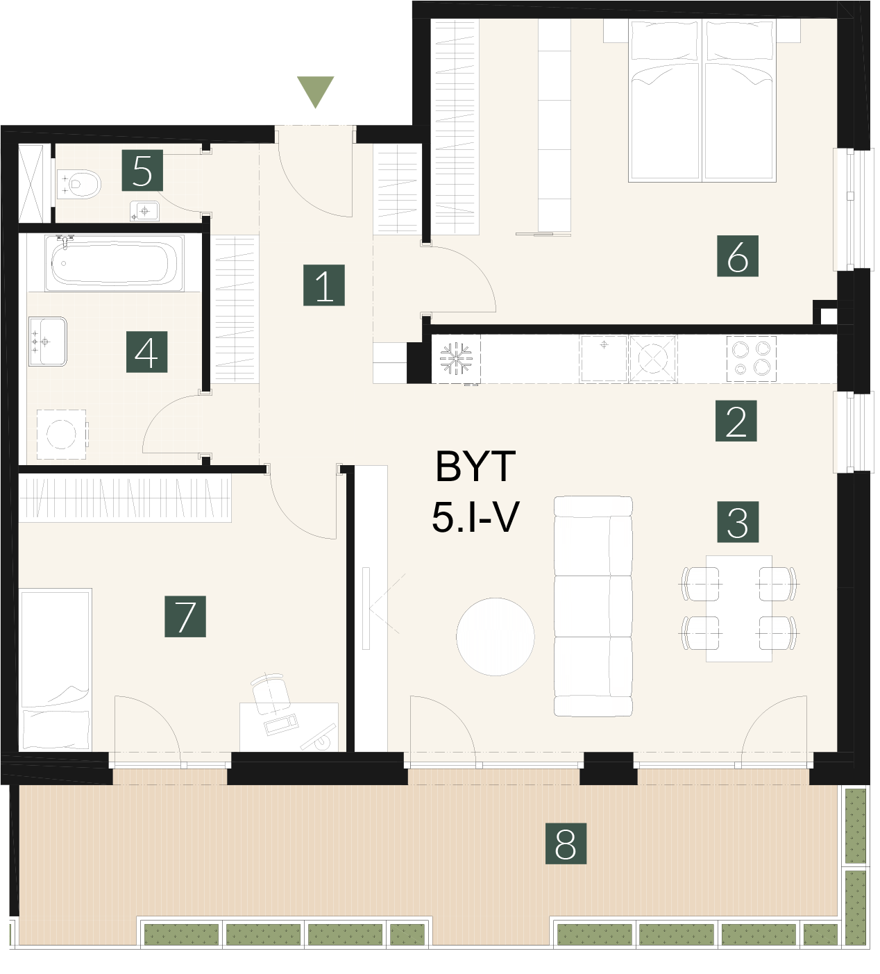 5.I-V 3 izbový byt