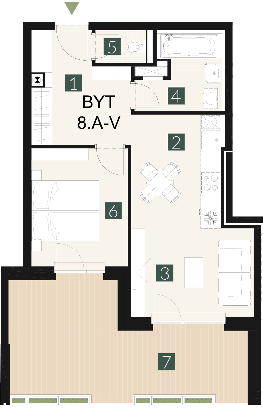 8.A-V 2 izbový byt